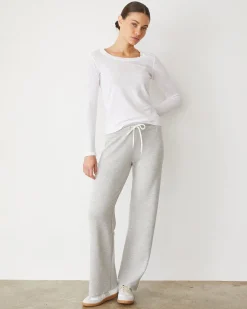 MONROW Softfleece Straight Leg Vintage Sweat HEATHERGREY Store